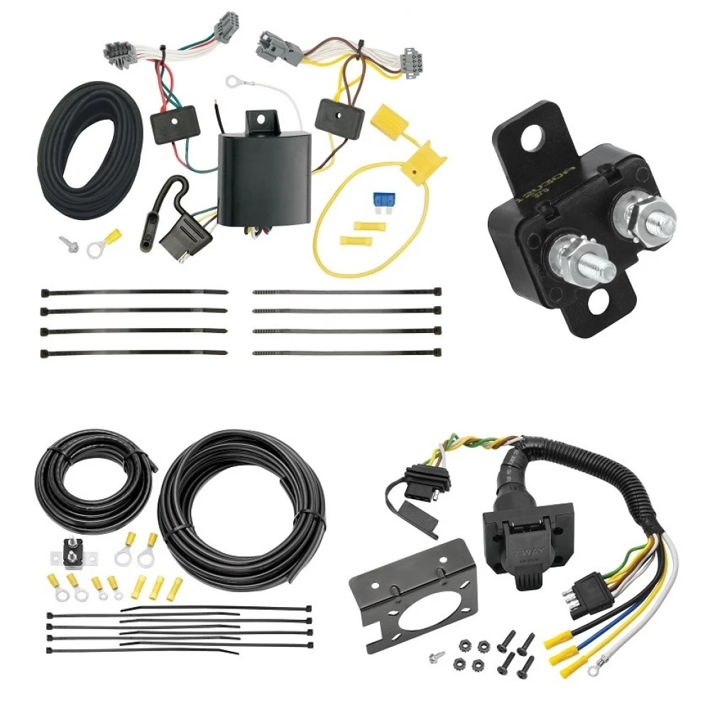 Trailer Hitch 7 Way RV Wiring Kit For 13-16 Chevy Trax 17-22 w/o LED Taillights Plug Prong Pin Brake Control Ready