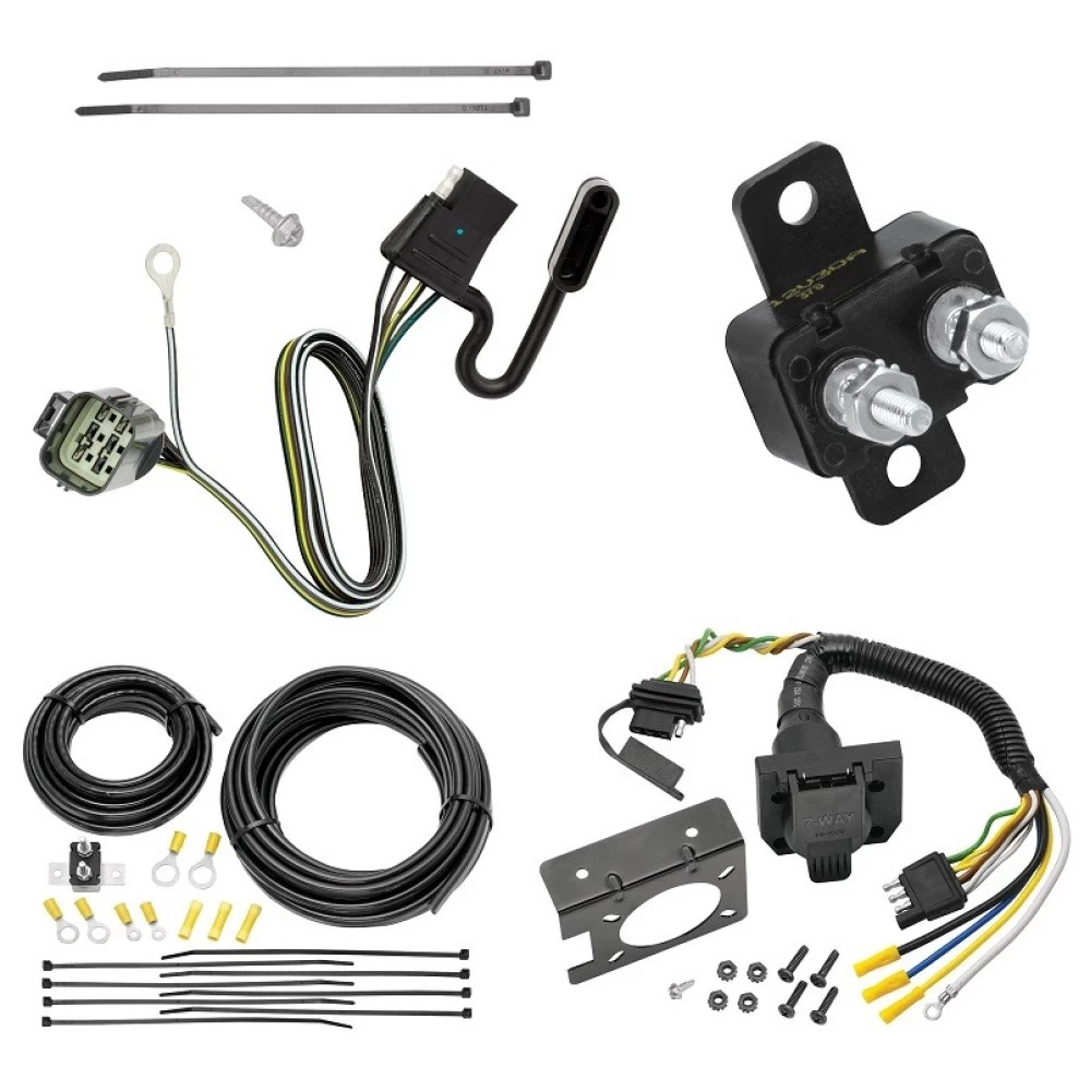 Trailer Hitch 7 Way RV Wiring Kit For 14-21 Land Rover Range Rover Sport Plug Prong Pin Brake Control Ready