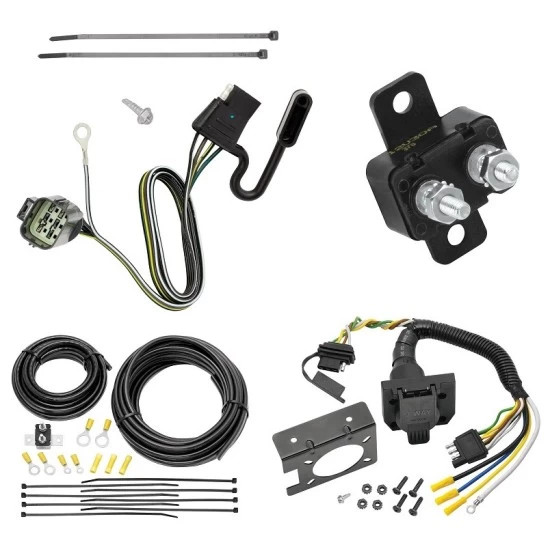 Trailer Hitch 7 Way RV Wiring Kit For 14-21 Land Rover Range Rover Sport Plug Prong Pin Brake Control Ready