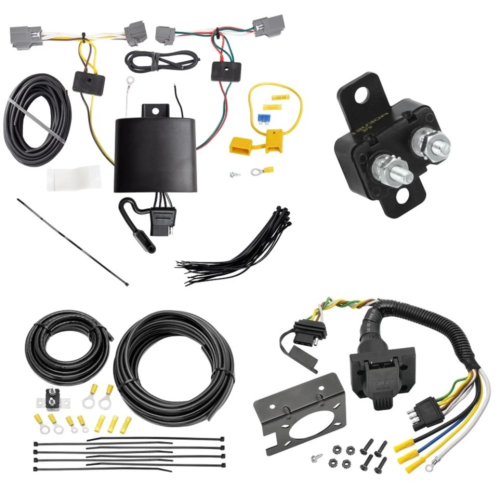 Trailer Hitch 7 Way RV Wiring Kit For 16-25 Volvo XC90 21-25 Recharge Plug Prong Pin Brake Control Ready