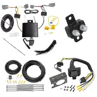 Trailer Hitch 7 Way RV Wiring Kit For 16-25 Volvo XC90 21-25 Recharge Plug Prong Pin Brake Control Ready