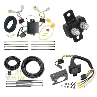 Trailer Hitch 7 Way RV Wiring Kit For 17-21 Hyundai Elantra 13-21 Hyundai Elantra GT Plug Prong Pin Brake Control Ready 