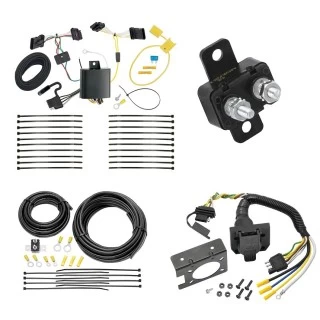 Trailer Hitch 7 Way RV Wiring Kit For 16-22 Fiat 500X Plug Prong Pin Brake Control Ready