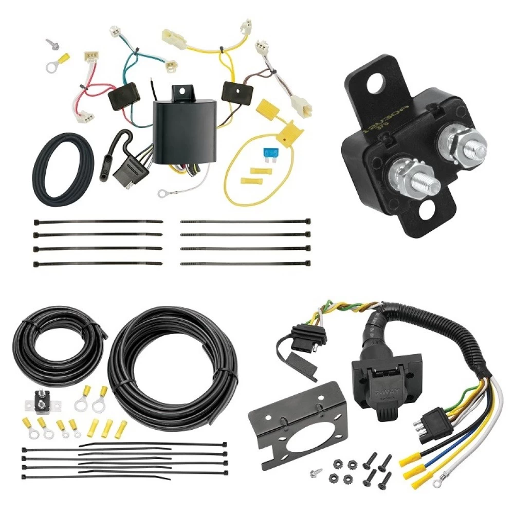 Trailer Hitch 7 Way RV Wiring Kit For 2019 Toyota Yaris Sedan 17-20 iA 2016 Scion iA Plug Prong Pin Brake Control Ready