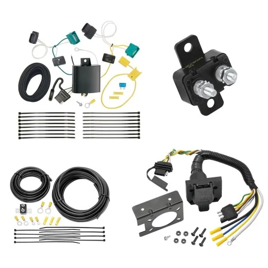 Trailer Hitch 7 Way RV Wiring Kit For 18-24 Chevy Equinox Except Premier 18-25 GMC Terrain Plug Prong Pin Brake Control Ready