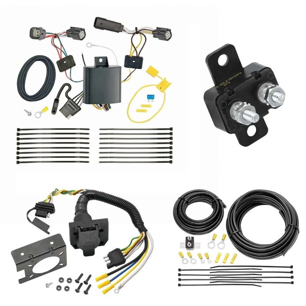 Trailer Hitch 7 Way RV Wiring Kit For 17-22 Chevy Trax w/ LED Taillights Plug Prong Pin Brake Control Ready