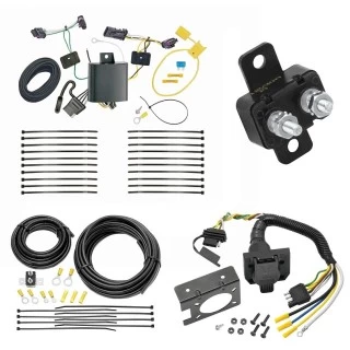 Trailer Hitch 7 Way RV Wiring Kit For 17-26 Jeep Compass 2017 New Body Plug Prong Pin Brake Control Ready