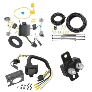 Trailer Hitch 7 Way RV Wiring Kit For 14-19 Ford Fiesta 4 Dr. Sedan Plug Prong Pin Brake Control Ready