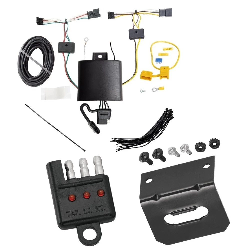Trailer Wiring and Bracket w/ Light Tester For 18-23 Volvo XC60 Plug & Play 4-Flat Harness