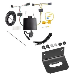 Trailer Wiring and Bracket For 18-27 Volvo XC60 Plug & Play 4-Flat Harness