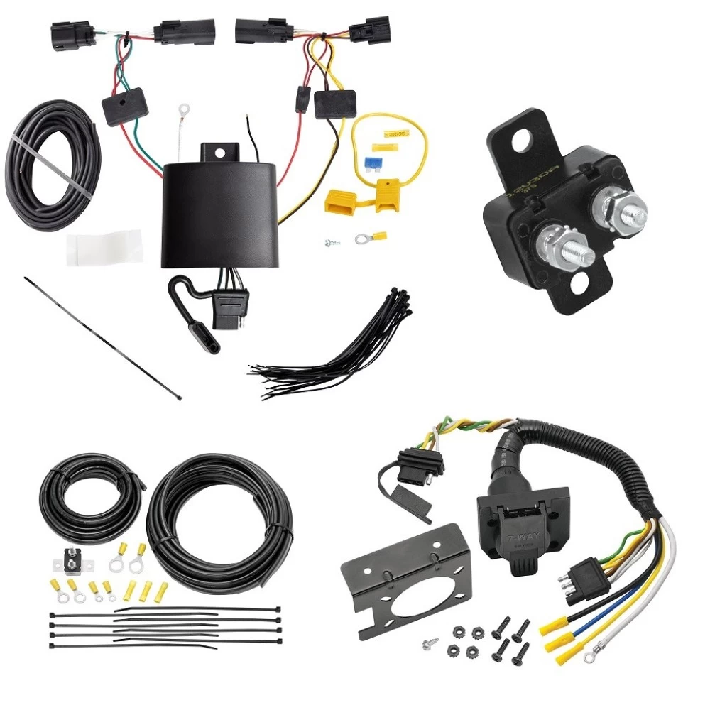 118779 85343 20506 7012A Tekonsha Trailer Hitch 7 Way RV Wiring Kit 19-22 Jeep Cherokee Plug Prong Pin Brake Control Ready 19 20 21 22 2019 2020 2021 2022 Trailer Hitch 7 Way RV Wiring Kit For 19-23 Jeep Cherokee Plug Prong Pin Brake Control Ready