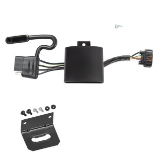 Trailer Wiring and Bracket For 20-22 KIA Telluride Hyundai Palisade Santa Cruz 20-23 Santa Fe Except XL Models 22-25 Tucson Except N Line Carnival 21-23 Sorento Plug & Play 4-Flat Harness