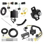 Trailer Hitch 7 Way RV Wiring Kit For 18-27 Jeep Wrangler JL 20-27 Gladiator Plug Prong Pin Brake Control Ready