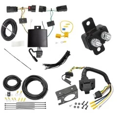 Trailer Hitch 7 Way RV Wiring Kit For 18-27 Jeep Wrangler JL 20-27 Gladiator Plug Prong Pin Brake Control Ready