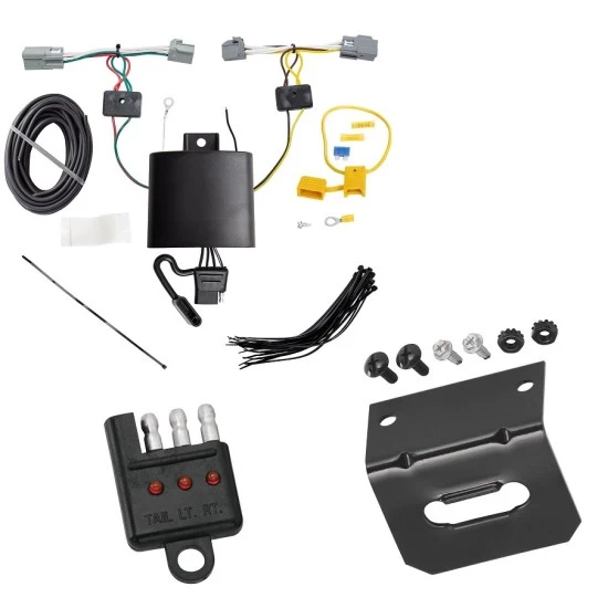 Trailer Wiring and Bracket w/ Light Tester For 19-26 Volvo XC40 19-24 XC40 Recharge 22-24 C40 Recharge 25-26 EX40 Plug & Play 4-Flat Harness