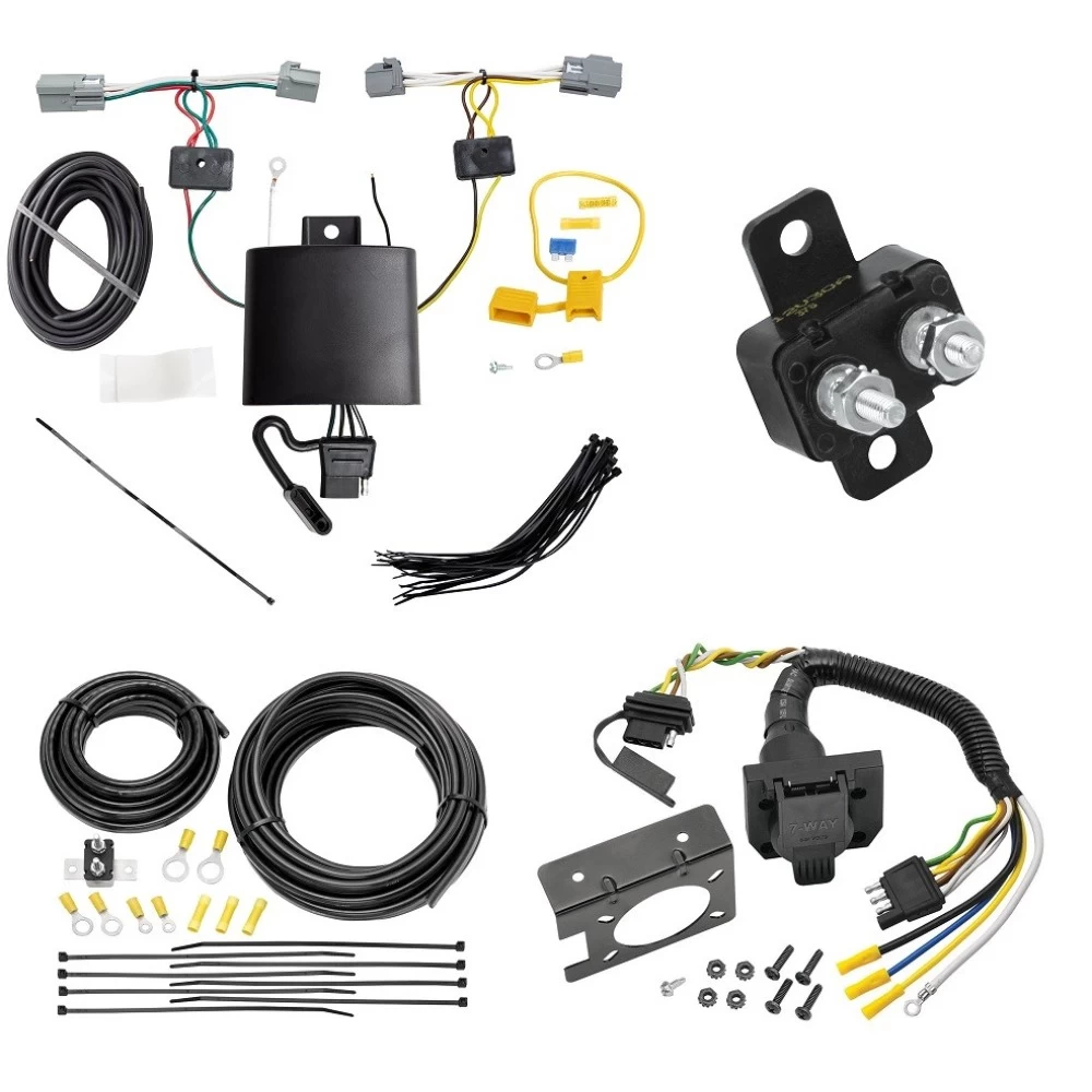Trailer Hitch 7 Way RV Wiring Kit For 19-26 Volvo XC40 19-24 XC40 Recharge 22-24 C40 Recharge 25-26 EX40 Plug Prong Pin Brake Control Ready