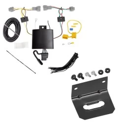 Trailer Wiring and Bracket For 18-25 Nissan Kicks Plug & Play 4-Flat Harness