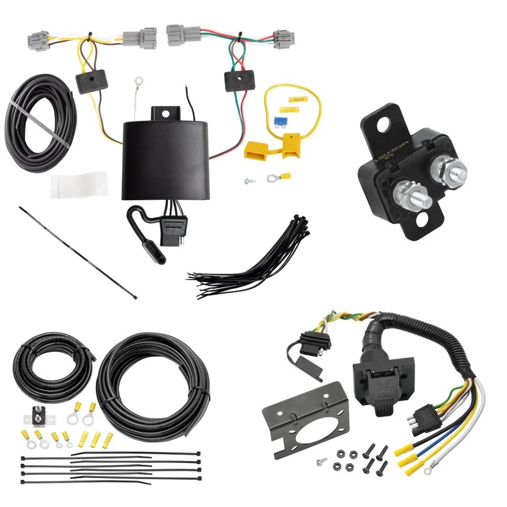 Trailer Hitch 7 Way RV Wiring Kit For 18-25 Nissan Kicks Plug Prong Pin Brake Control Ready