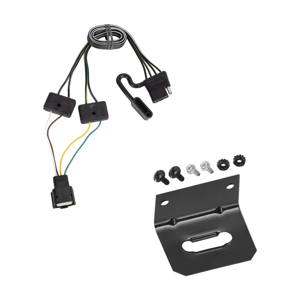 Trailer Wiring and Bracket For 24-27 Chevy Blazer EV Equinox EV 19-26 Cadillac XT4 23-26 LYRIQ Plug & Play 4-Flat Harness