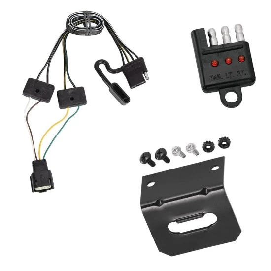 Trailer Wiring and Bracket w/ Light Tester For 24-27 Chevy Blazer EV Equinox EV 19-26 Cadillac XT4 23-26 LYRIQ Plug & Play 4-Flat Harness
