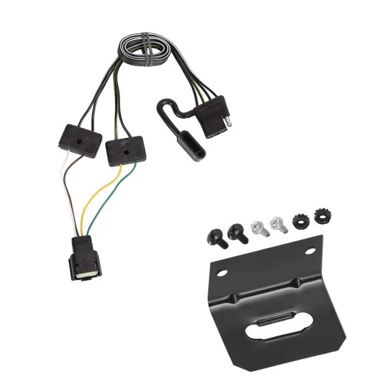 Trailer Wiring and Bracket For 24-27 Chevy Blazer EV Equinox EV 19-26 Cadillac XT4 23-26 LYRIQ Plug & Play 4-Flat Harness