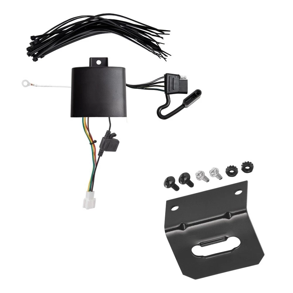Trailer Wiring and Bracket For 19-26 Acura RDX w/ +12V Power Provision Plug & Play 4-Flat Harness