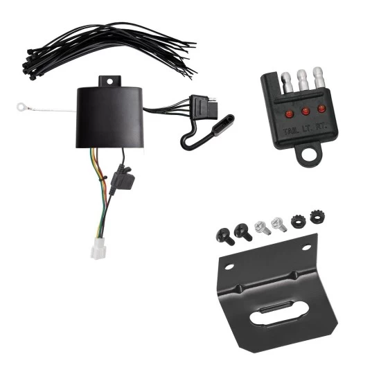 Trailer Wiring and Bracket w/ Light Tester 19-26 Acura RDX w/ +12V Power Provision Plug & Play 4-Flat Harness