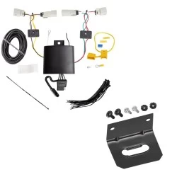 Trailer Wiring and Bracket For 19-24 Ford Edge SE SEL Plug & Play 4-Flat Harness