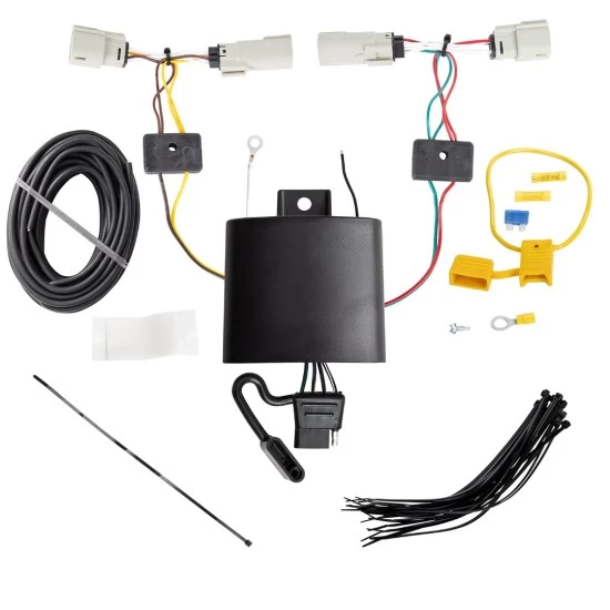 Trailer Hitch 7 Way RV Wiring Kit For 19-24 Ford Edge SE SEL Plug Prong Pin Brake Control Ready