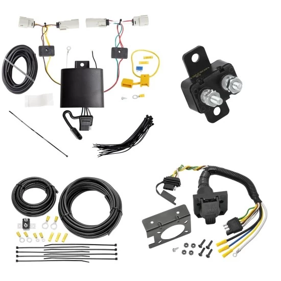 Trailer Hitch 7 Way RV Wiring Kit For 19-24 Ford Edge SE SEL Plug Prong Pin Brake Control Ready