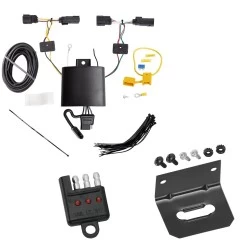 Trailer Wiring and Bracket w/ Light Tester For 19-24 Ford Edge Titanium ST Plug & Play 4-Flat Harness