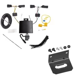 Trailer Wiring and Bracket For 19-24 Ford Edge Titanium ST Plug & Play 4-Flat Harness