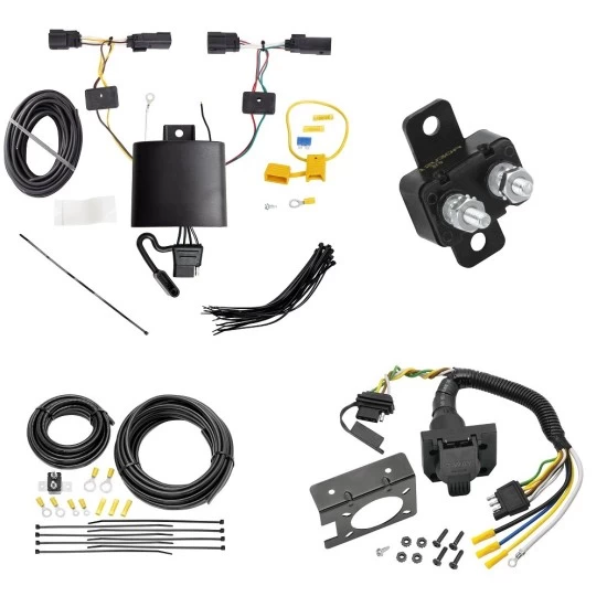 Trailer Hitch 7 Way RV Wiring Kit For 19-24 Ford Edge Titanium ST Plug Prong Pin Brake Control Ready