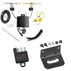 Trailer Wiring and Bracket w/ Light Tester For 20-25 Toyota Corolla Sedan Plug & Play 4-Flat Harness