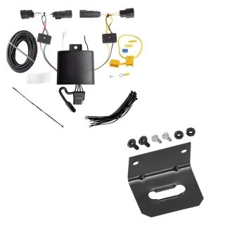 Trailer Wiring and Bracket For 20-22 Ford Escape Plug & Play 4-Flat Harness