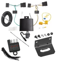 Trailer Wiring and Bracket w/ Light Tester For 18-21 BMW X3 Plug & Play 4-Flat Harness