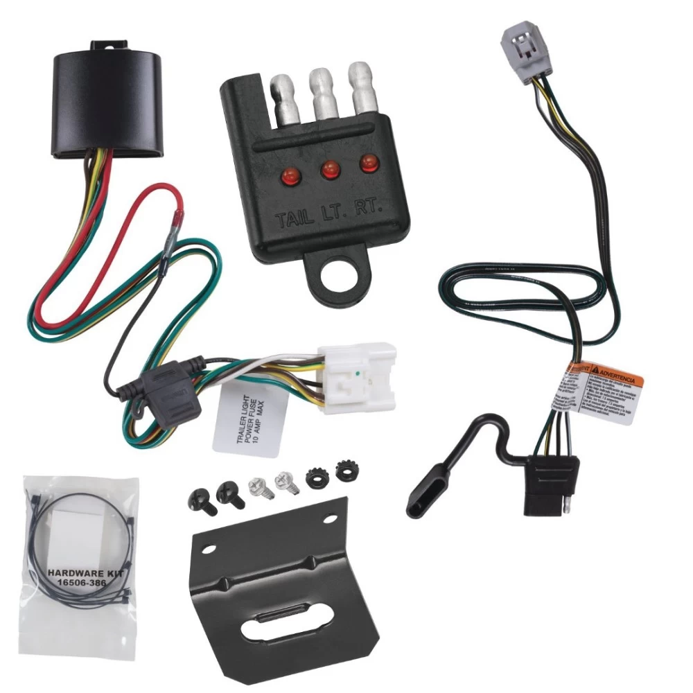 Trailer Wiring and Bracket w/ Light Tester For 20-26 Toyota Highlander 24-27 Grand Highlander Lexus TX350 TX500h TX550h+ Plug & Play 4-Flat Harness
