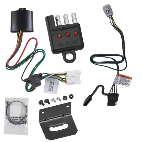 Trailer Wiring and Bracket w/ Light Tester For 20-26 Toyota Highlander 24-27 Grand Highlander Lexus TX350 TX500h TX550h+ Plug & Play 4-Flat Harness