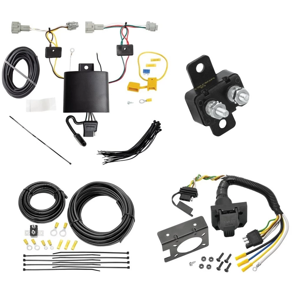 Trailer Hitch 7 Way RV Wiring Kit For 21-27 Nissan Rogue Plug Prong Pin Brake Control Ready