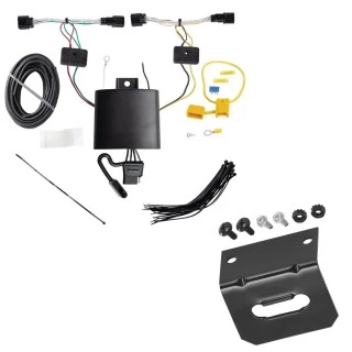 Plug and Play T-One Wiring Harness Connector 4-Flat Mounting Bracket Installation Instructions 118838 118144 Tekonsha Trailer Wiring and Bracket 21-22 KIA Sorento Plug Play 4-Flat Harness 21 22 2021 2022 Trailer Wiring and Bracket For 21-23 KIA Sorento Plug & Play 4-Flat Harness