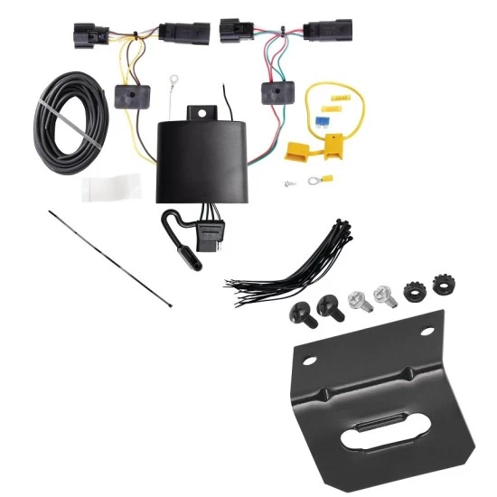 Trailer Wiring and Bracket For 21-23 Ford Mustang Mach-E Plug & Play 4-Flat Harness