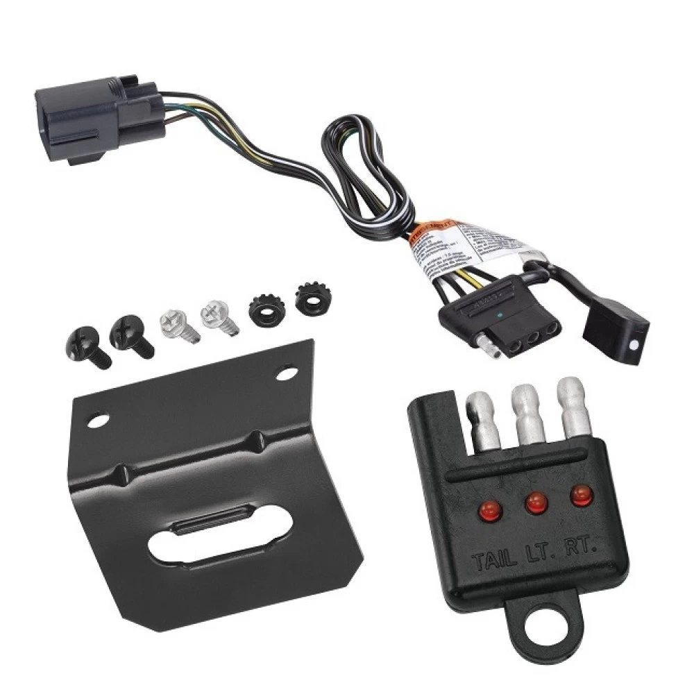 Trailer Wiring and Bracket w/ Light Tester For 21-23 Buick Envision w/ OEM Trailer Connector Plug & Play 4-Flat Harness