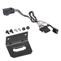 Trailer Wiring and Bracket For 21-23 Buick Envision w/ OEM Trailer Connector Plug & Play 4-Flat Harness