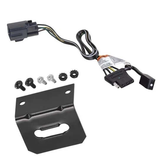 Trailer Wiring and Bracket For 21-23 Buick Envision w/ OEM Trailer Connector Plug & Play 4-Flat Harness