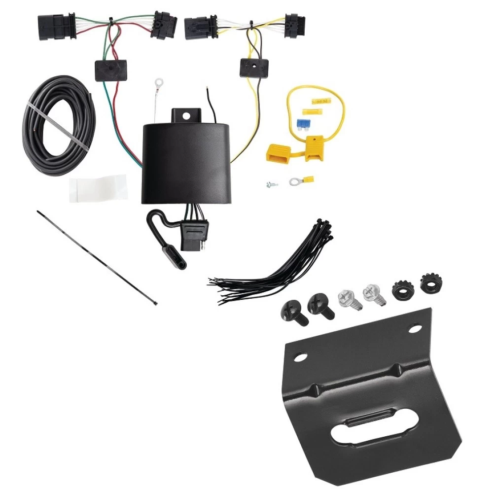 Trailer Wiring and Bracket For 20-22 BMW X1 Plug & Play 4-Flat Harness