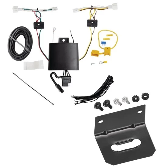 Trailer Wiring and Bracket For 20-23 Mitsubishi Outlander Sport Plug & Play 4-Flat Harness