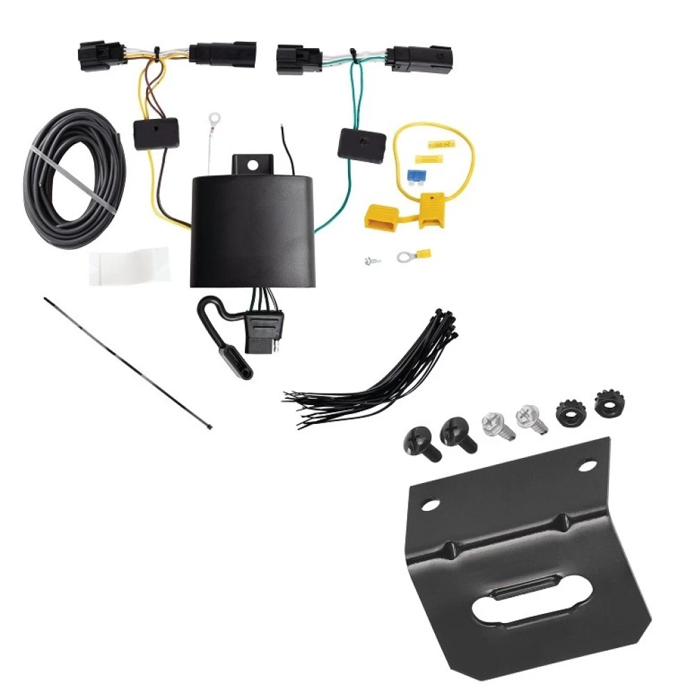 Plug and Play T-One Wiring Harness Connector 4-Flat Mounting Bracket Installation Instructions 118847 118144 Tekonsha Trailer Wiring and Bracket 21-23 Jeep Grand Cherokee L Plug Play 4-Flat Harness 21 22 23 2021 2022 2023 Trailer Wiring and Bracket For 21-24 Jeep Grand Cherokee L Plug & Play 4-Flat Harness