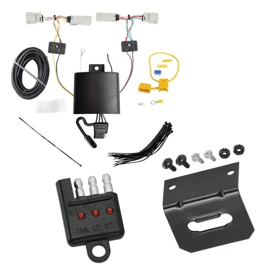 Plug and Play T-One Wiring Harness Connector 4-Flat Mounting Bracket 4-Flat Car End Tester w/ LED Display 118849 118144 20114 Tekonsha Trailer Wiring and Bracket Light Tester 21-22 Bronco Plug Play 4-Flat Harness 21 22 2021 2022 Trailer Wiring and Bracket w/ Light Tester For 21-24 Ford Bronco Plug & Play 4-Flat Harness