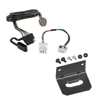 Plug and Play T-One Wiring Harness Connector 4-Flat Mounting Bracket Installation Instructions 118850 118144 Tekonsha Trailer Wiring and Bracket 22-23 Nissan Pathfinder 22 Infiniti QX60 Plug Play 4-Flat Harness 22 23 2022 2023 Trailer Wiring and Bracket For 22-23 Nissan Pathfinder 22 Infiniti QX60 Plug & Play 4-Flat Harness