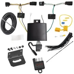 Trailer Hitch Wiring Harness Kit w/ Bracket + Light Tester For 21-26 Genesis GV80 22-27 GV70 Plug & Play
